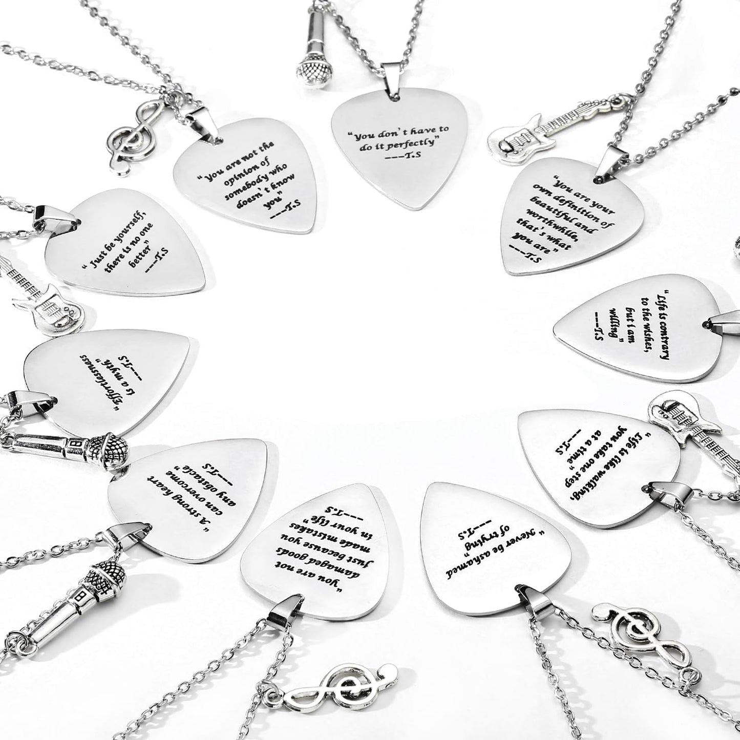 Quotes Guitar Pick Necklace Outfits Jewelry Accessories Inspired Fans Gift Merch