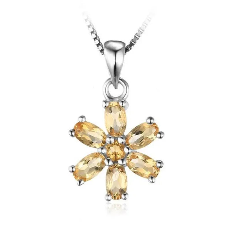 Majesty Diamonds MDS170191 1.33 CTW Oval Yellow Citrine Fancy Pendant Necklace in .925 Sterling Silver