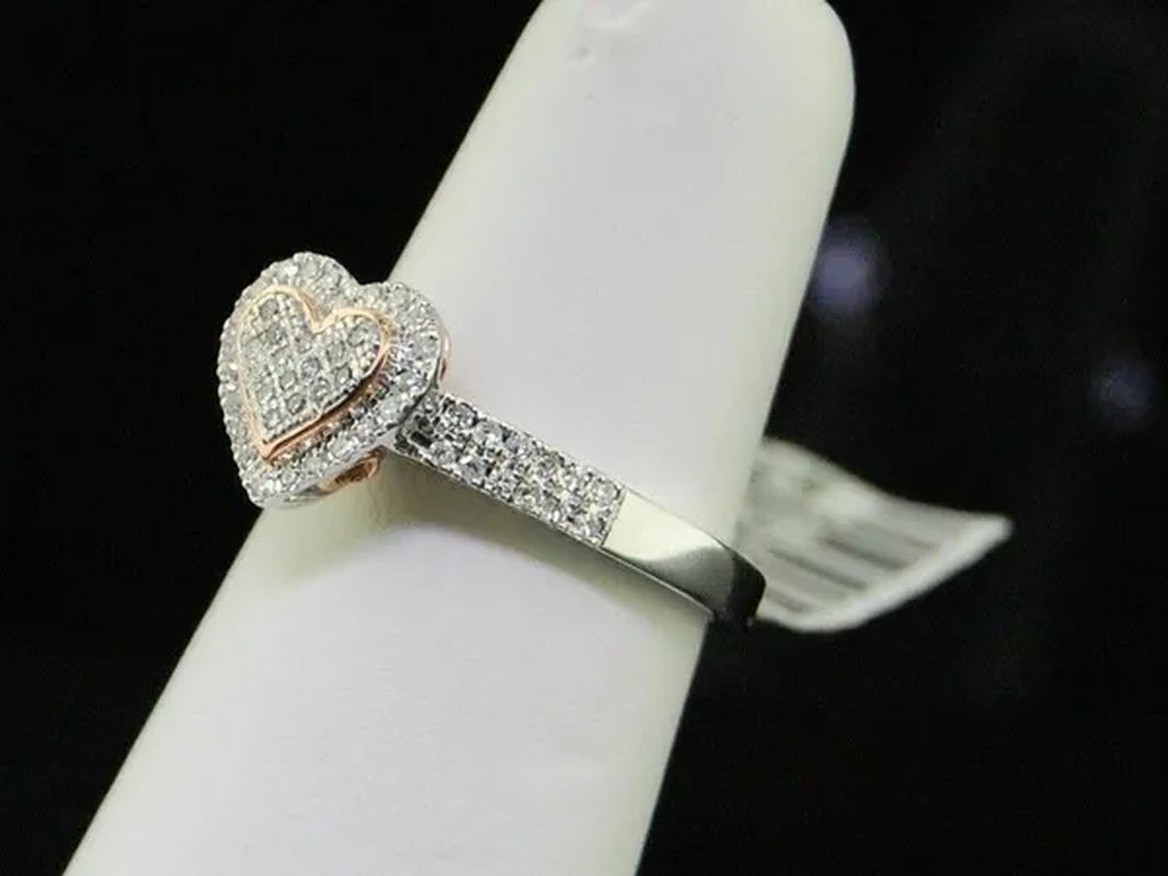 luxurious Exquisite Fashion Solid 925 Sterling Silver Natural Heart White Sapphire Ring Bride Romantic Wedding Anniversary Gift Princess Engagement Diamond Jewelry Christmas Gift Size 4-12