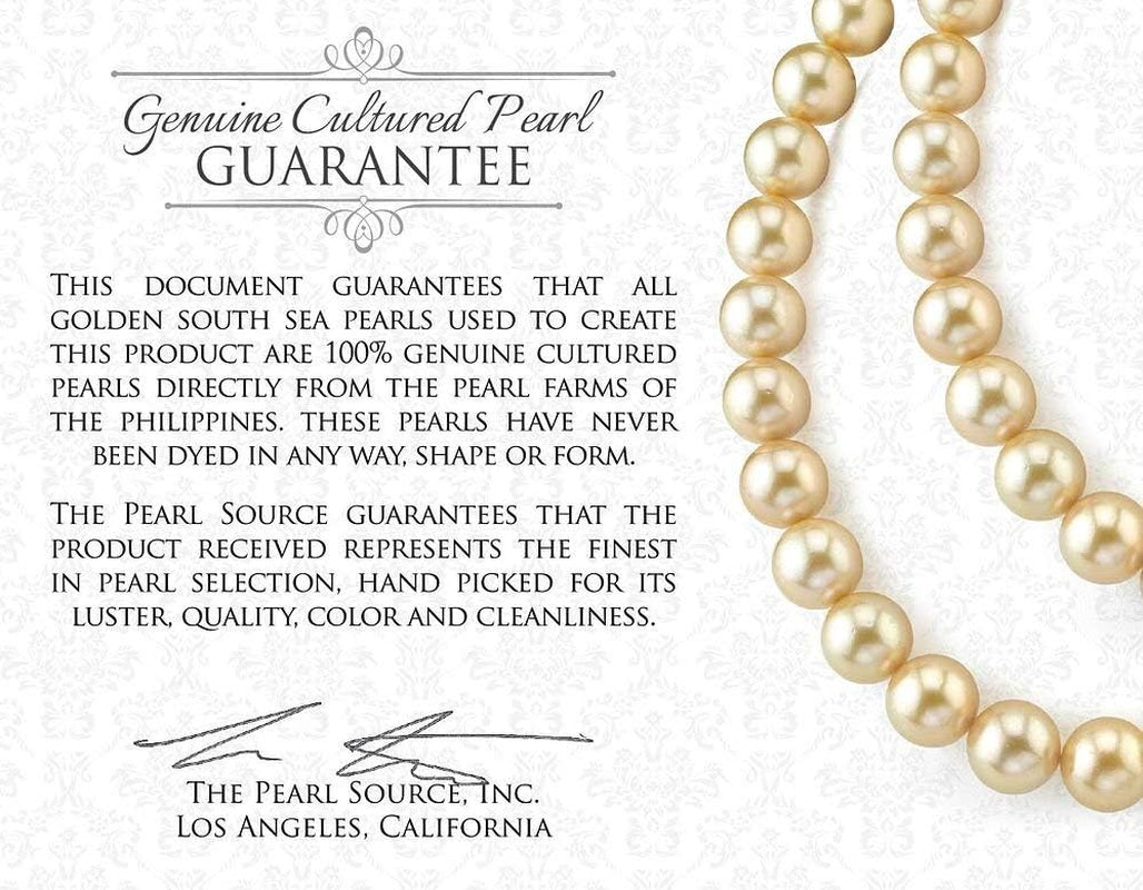 Pearl Ring with Golden South Sea Cultured Pearl and 14K Gold Terrie Pearl Ring for Women