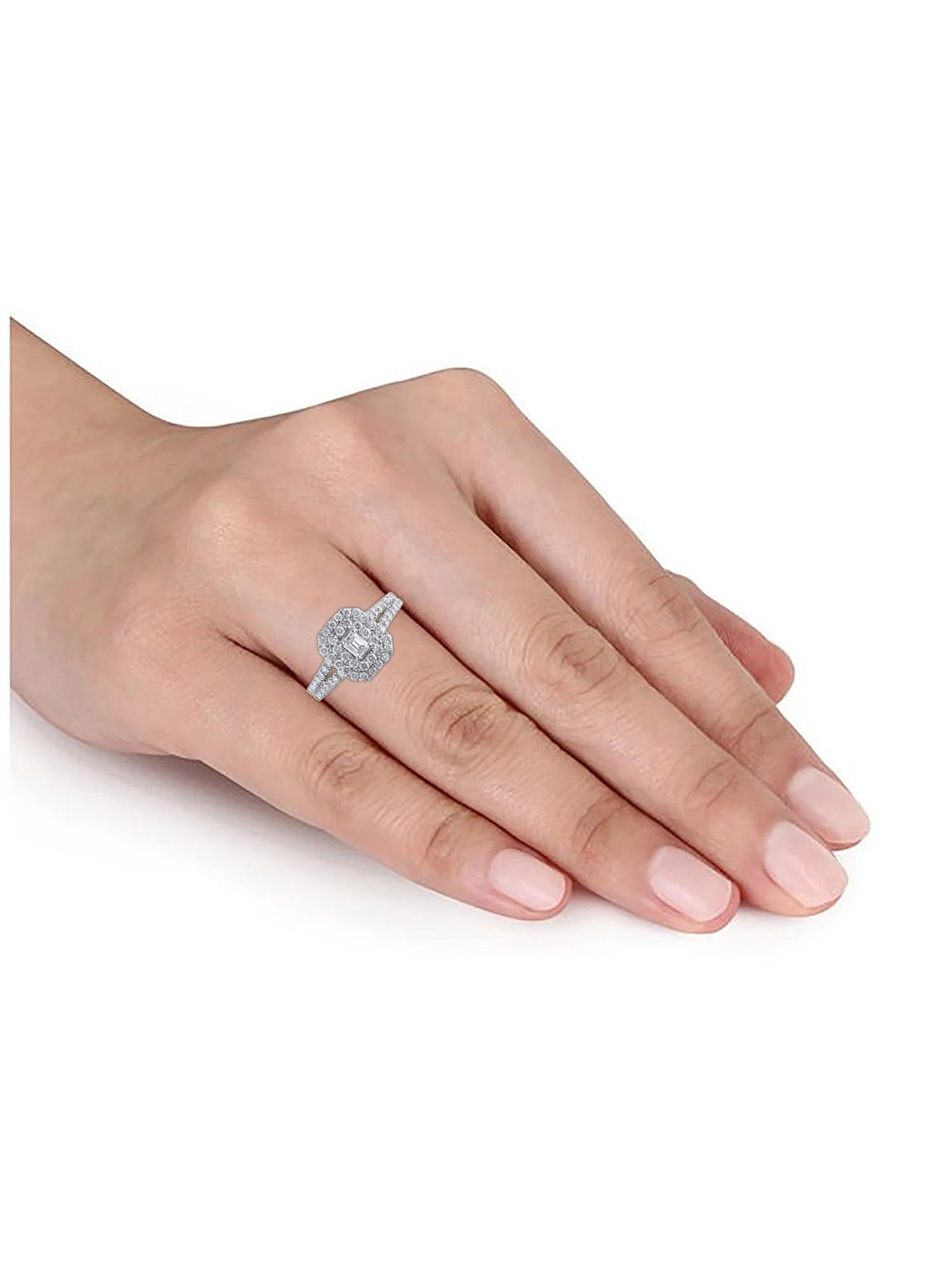 1 Carat T.W. (I2 Clarity, H-I Color) Emerald Cut Diamond Engagement Ring in 10Kt Yellow Gold, Size 7