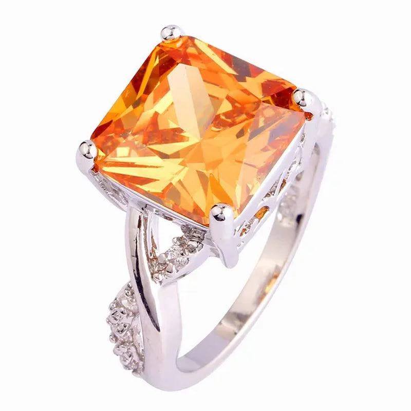 Jewelry Fashion Engagement Red Ruby Rings Gifts