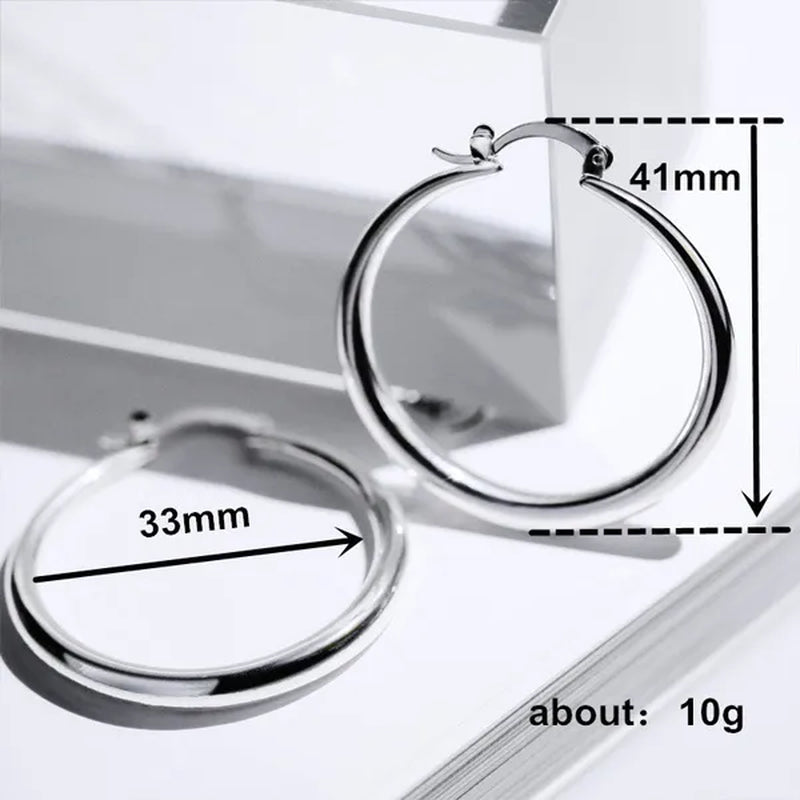 Women's Fashion 18K Gold Earrings Hoop Earrings For Women Jewelry Party Wedding Engagement Christmas Jewelry Gifts