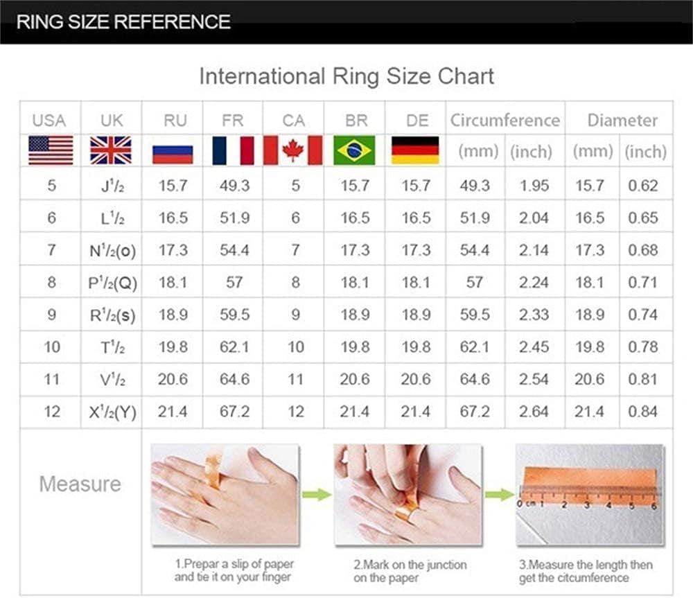 925 Sterling Silver Shiny Full Diamond Gemstone Ring Cubic Zirconia Rings 5 Carat CZ Diamond Multi Row Ring Eternity Engagement Wedding Band Ring for Women