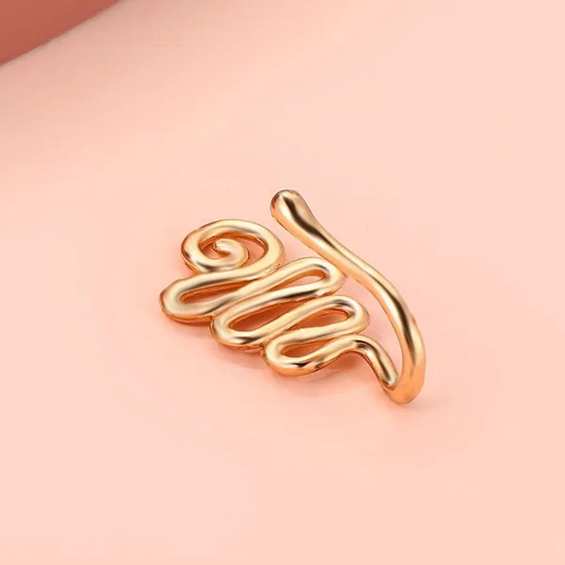 1 PC Crystal Diamond Zircon Star Heart Moon Fake Piercing Nose Ring Copper Spiral Non Piercing Clip on Nose Ring Ear Clips Cuff Fashion Body Jewelry - WORLD TIME VISITS