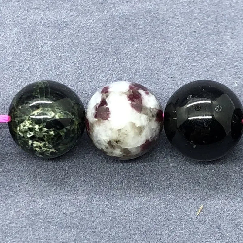 AAAAA Green Tourmaline Beads 6-12mm Round Natural Loose Stone Zeuxite Bracelet