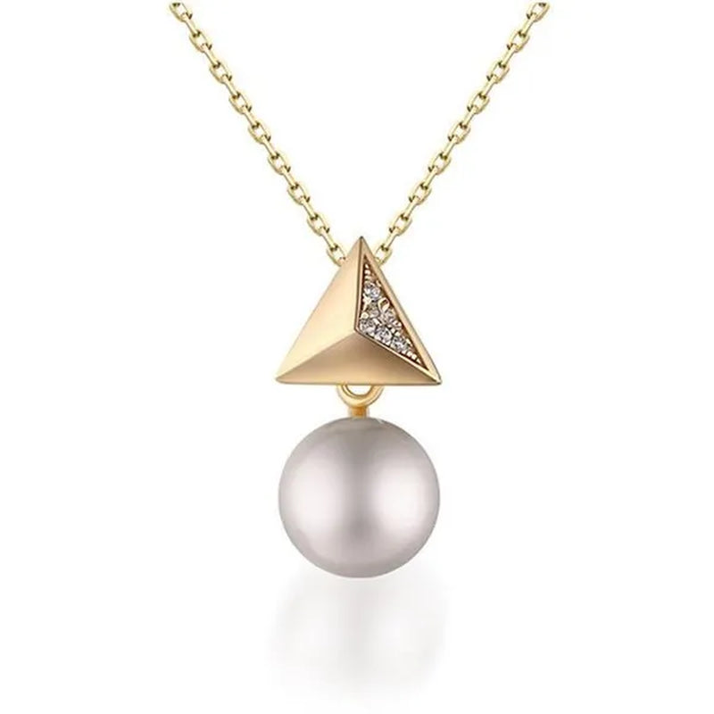 Majesty Diamonds MDS170333 3 CTW round White Pearl Fancy Pendant Necklace in .925 Sterling Silver