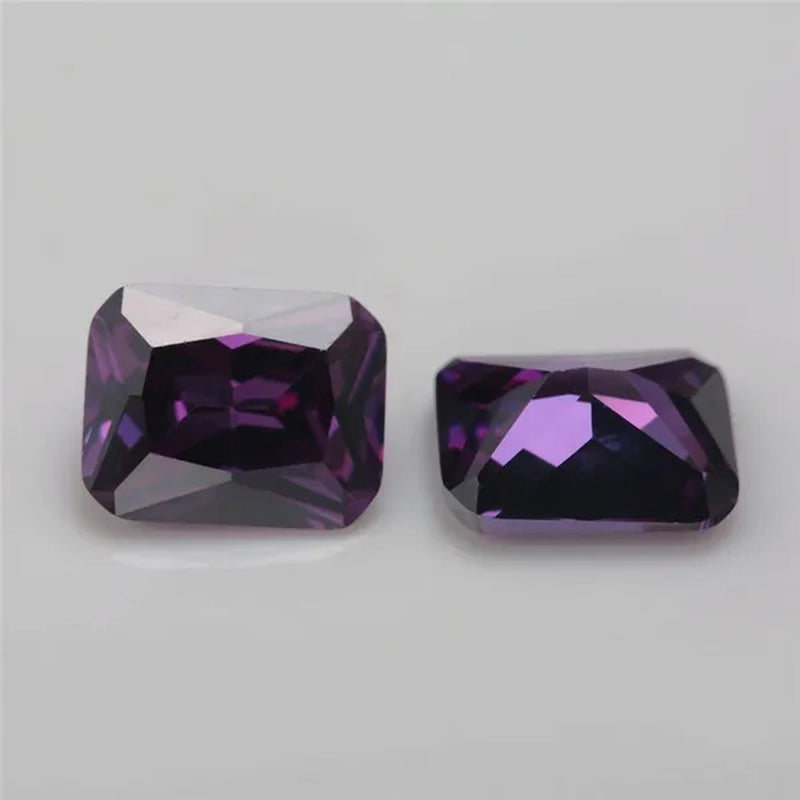 Unheated 9.80 Cts Natural Mined 10mmx12mm Sri-Lanka Purple Sapphire Rectangle Cut VVS Gem