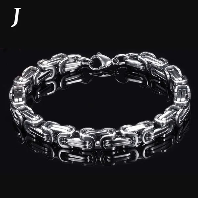 New Men's Women's Fashion Diamond Bracelet Gold/925 Silver Plated Bracelet Luxury Bracelet Byzantine Chain Cuban Chain Birthday Holiday Gift (8 Inch)