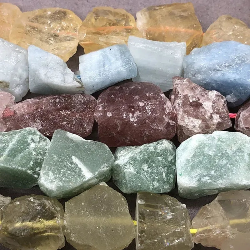 Natural Gravel Raw Stone Lemon Strawberry Quartz Aquamarine Aventurine Citrine