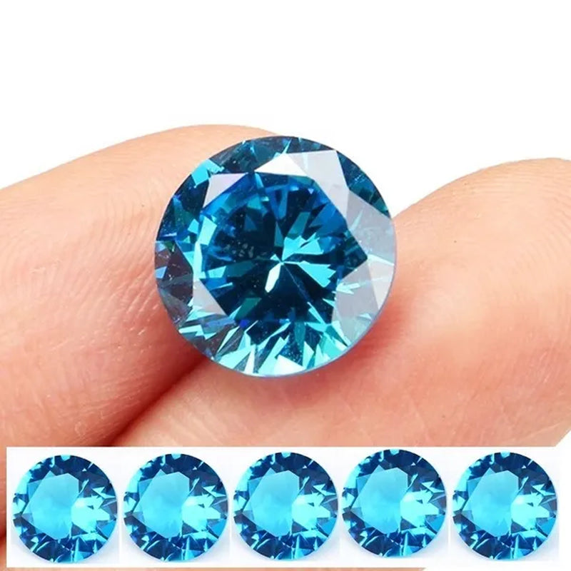 5 Pcs Beautiful Unheated Sea Blue Diamond 11×11mm Sapphire Round Cut Sri-Lanka Gemstone gemstones gemstones gemstones gemstone