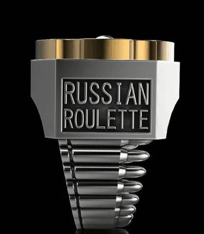 Creative Gifts Hardcover Design Nano Craft Stainless Steel Ring Plated Two Colors Gold and Silver Revolver Bullet Roulette Ruby Jewelry Father'S Day Anniversary Gift Banquet Party Band Ring for Boyfriend Husband Size 6 - 13 - WORLD TIME VISITS