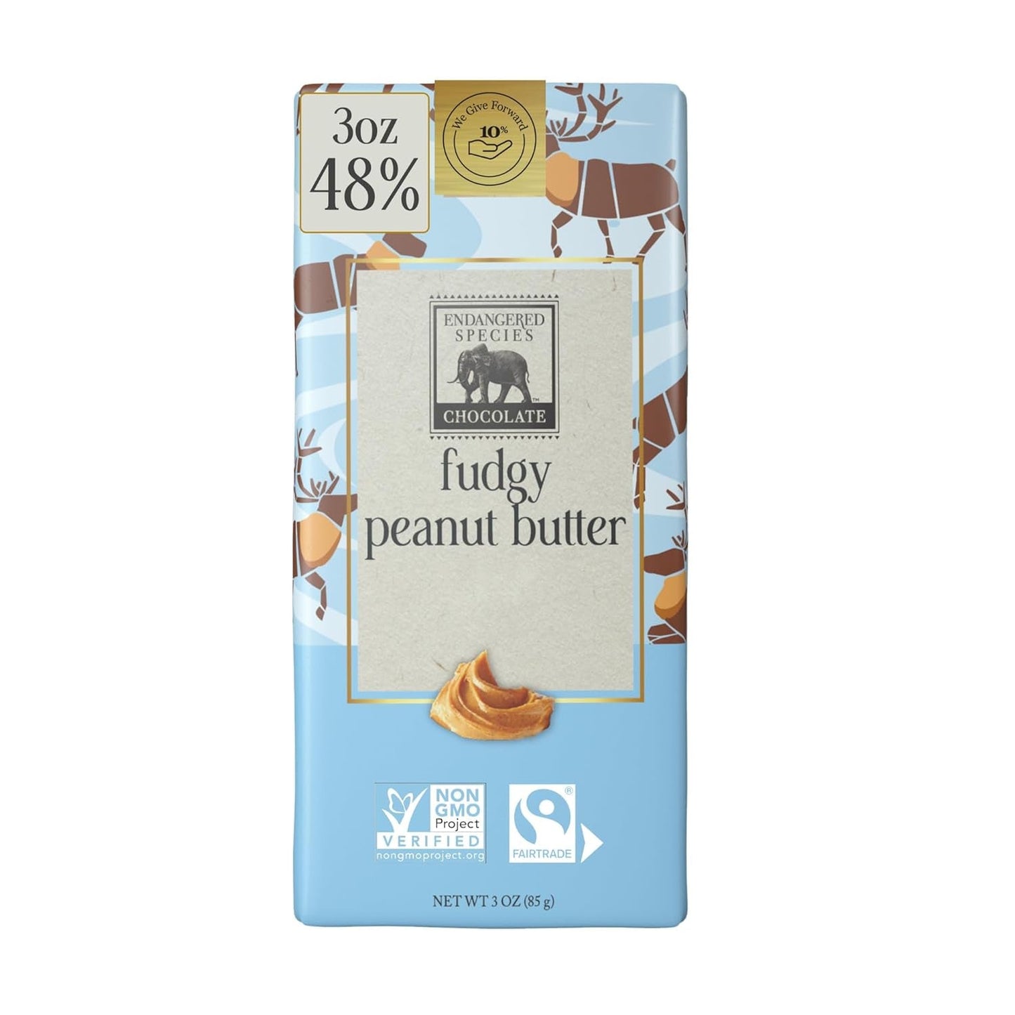 Fudgy Peanut Butter & Milk Chocolate Bar, 3 OZ