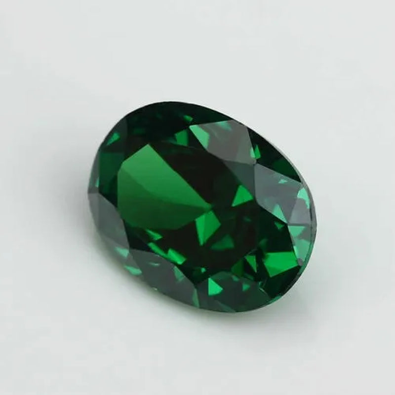 6X8Mm Green Emerald Sapphire Oval Cut Shape VVS AAAAA Loose Gemstone