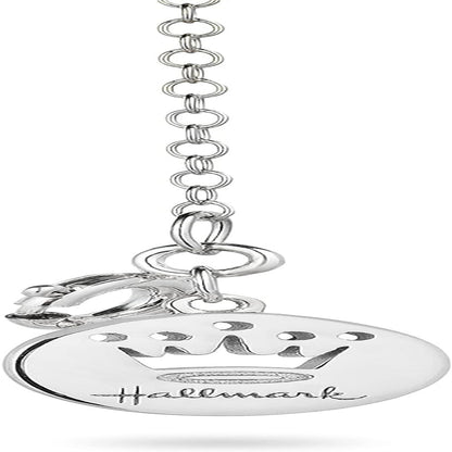 Hallmark Fine Jewelry Sterling Silver Natural White round Diamond Accent Filigree Romantic Cross Pendant Necklace, 18" Cable Chain