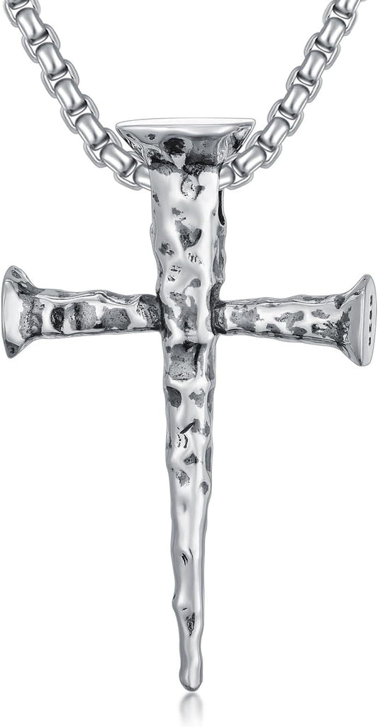 Cross Necklace Valentine'S Day Gifts 925 Sterling Silver Cross Pendant Fathers Day Birthday for Men Father Dad Brother Husband Son