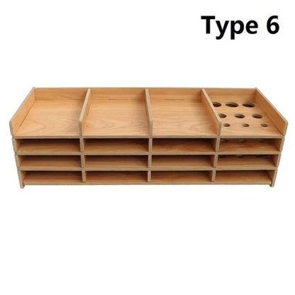 Diamond Painting Tool Tray Point Drill Pen Wood Organizer Holder Detachable Diamond Embroidery Accessories