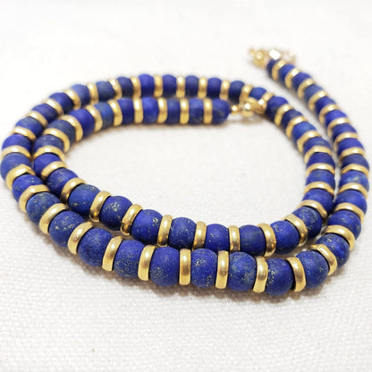 Lapis Lazuli Sumerian Necklace - 16"