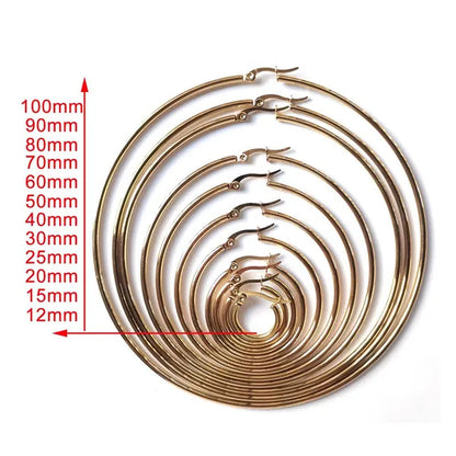 Large Hoop Earrings for Women Gorgeous Hypoallergenic 316L Stainless Steel Hoop Earrings for Girls