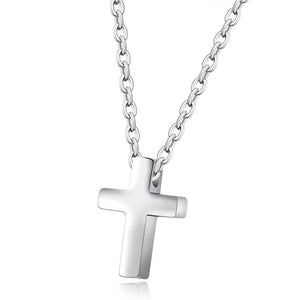 Simple Style Small Tiny Cute Cross Pendant Silver / Black / Rose Gold Exquisite Choker Necklace 316L Stainless Titanium Steel Women Fashion Jewelry From Milkle Gift