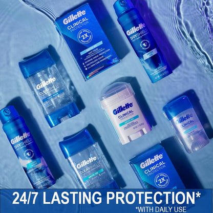 Antiperspirant and Deodorant for Men, 72Hr Sweat & Odor Protection, Long Lasting Freshness, Anti-White Mark Technology, Clear Gel, Tropical Breeze Scent, 3.8 Oz (Pack of 3)