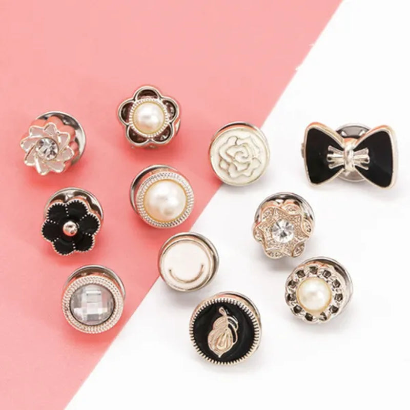 100/30/10Pcs Cute Practical Anti-Glare Brooch Dress Neckline Pearl Pin Clothes Fixed Brooch Women Girl Fashion Jewelry Accessories - WORLD TIME VISITS