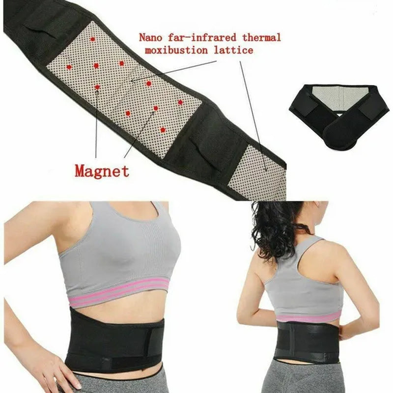 New Health Care Adjustable Waist Tourmaline Self Heating Magnetic Therapy Back Waist Support Belt Lumbar Brace Massage Band