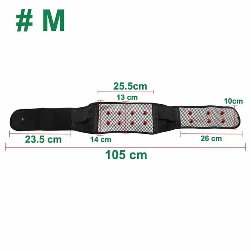 Tourmaline Self-heating Magnetic Therapy Waist Support Belt Lumbar Back Waist Support Brace Double Banded Adjustable Size
