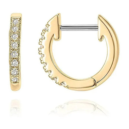 Fashion Earrings for Women Plated Cubic Zirconia Hoop Earrings Girl Daily Casual Accessories
