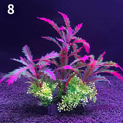 Fashion Luxury 14Cm Plants Plastic Simulation Artificial Plants Aquarium Water Ornament Fish Tank Grass Decoration