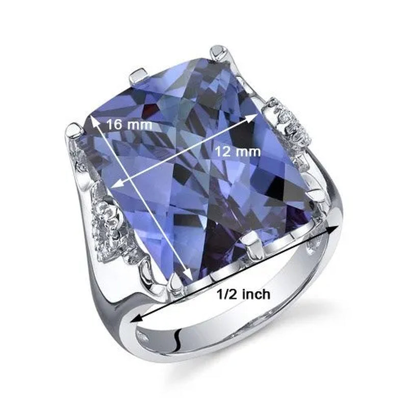 Nice Jewelry 925 Sterling Silver Genuine Tanzanite Gemstone Wedding Engagemetn Ring Size 6-10 - WORLD TIME VISITS