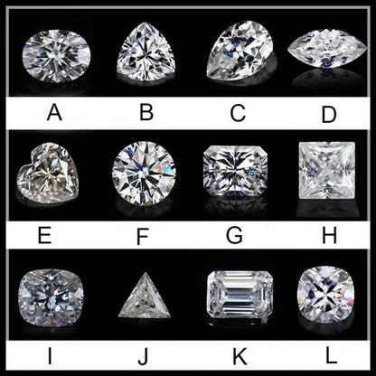 8mm D Color Loose Moissanite 2ct VVS1 Excellent Round Brilliant Cut Jewelry Making Stone DIY material