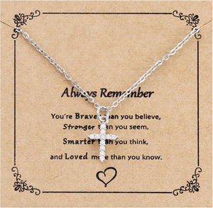 Cross Necklaces for Women Adults Ladies Best Friends Wife Catholic Gift Christening Necklace