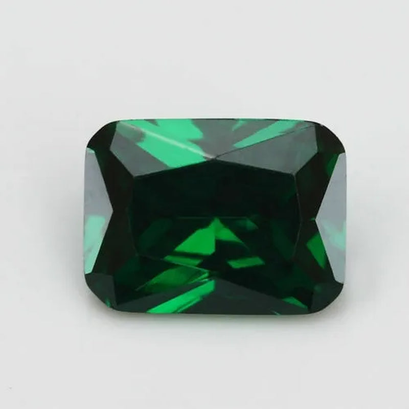 5X7Mm 1.53Ct Green Emerald Sapphire Rectangle Cut Shape AAAAA VVS Loose Gems