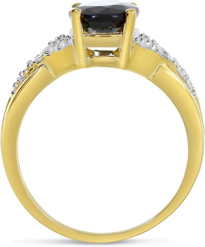 Sapphire and Diamond Ring in 14K Yellow Gold