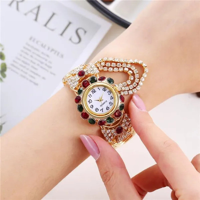 6 Colors New Ladies Diamond Temperament Quartz Watch Fashion Bracelet Watch