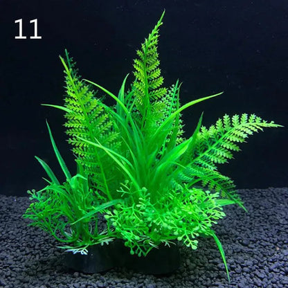 Fashion Luxury 14Cm Plants Plastic Simulation Artificial Plants Aquarium Water Ornament Fish Tank Grass Decoration