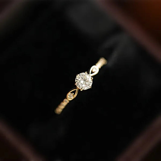 Newest Design Women 18K Gold Plated and 925 Sterling Silver White Sapphire Diamond Thin Ring Wedding Engagement Party Rings Jewelry