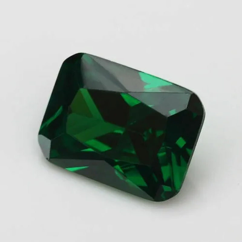 5X7Mm 1.53Ct Green Emerald Sapphire Rectangle Cut Shape AAAAA VVS Loose Gems