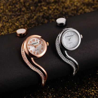 New Luxury Lady Watches Bracelet Watch Gold Silver Small Dial Dress Quartz Wristwatch Gift for Women Fashion