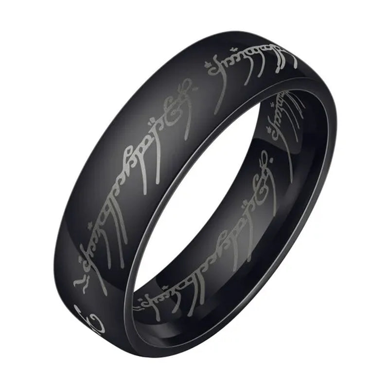 Fashion Jewelry Lord of The Rings Stainless Steel Men Women LOTR The One Band Ring
