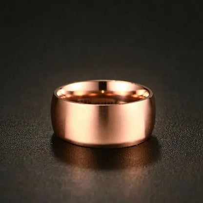 Two Rings Couple Rings Titanium Steel Band 10kt Rose Gold Filled Cocktail Heart Zircon Ruby Women's Wedding Ring Sets