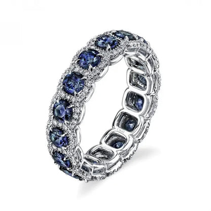 1.20Ct Womens Red Garnet Wedding Ring Size 6-10