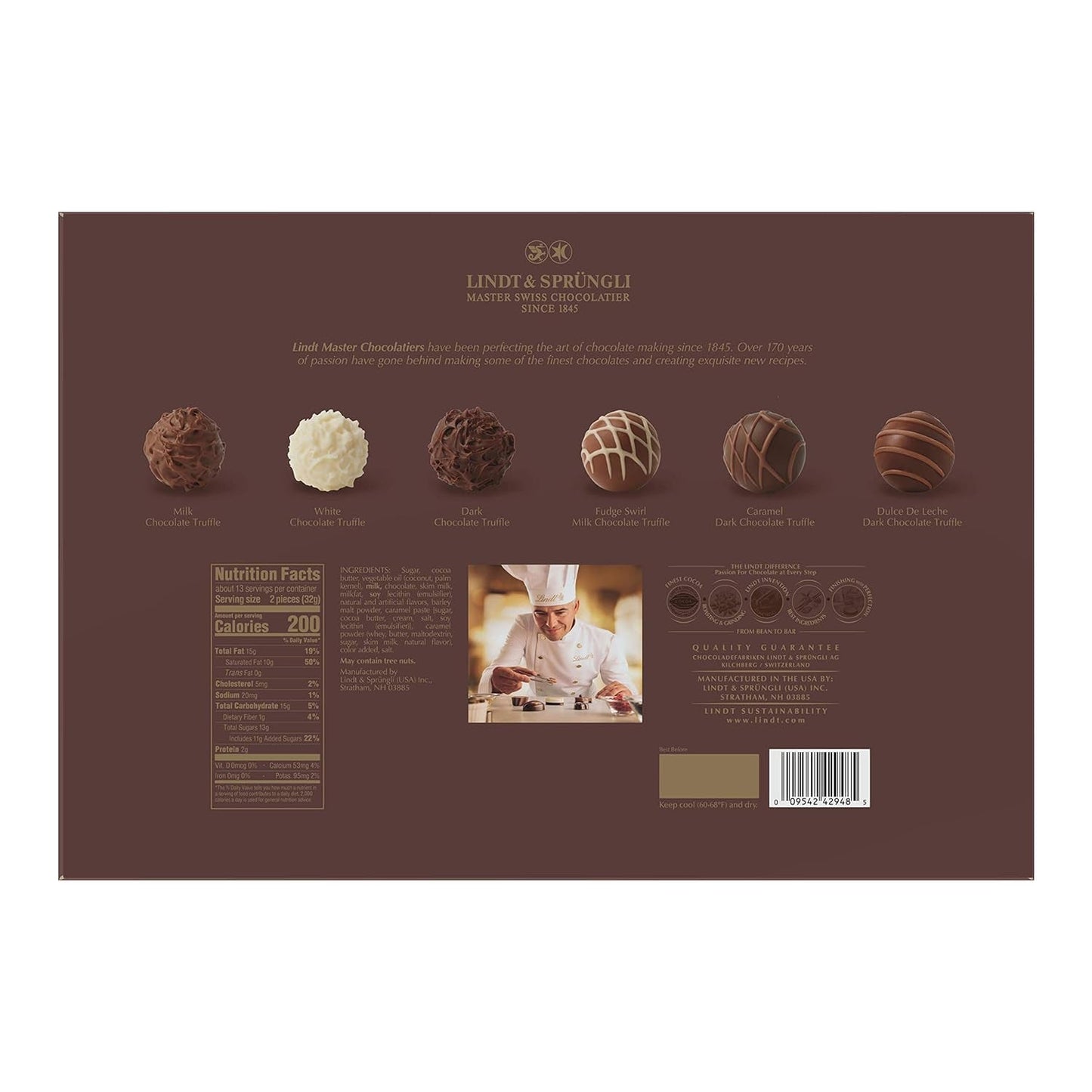 Gourmet Chocolate Truffles Gift Box, Assorted Chocolate Truffles, Great for Gift Giving, 14.7 Ounces