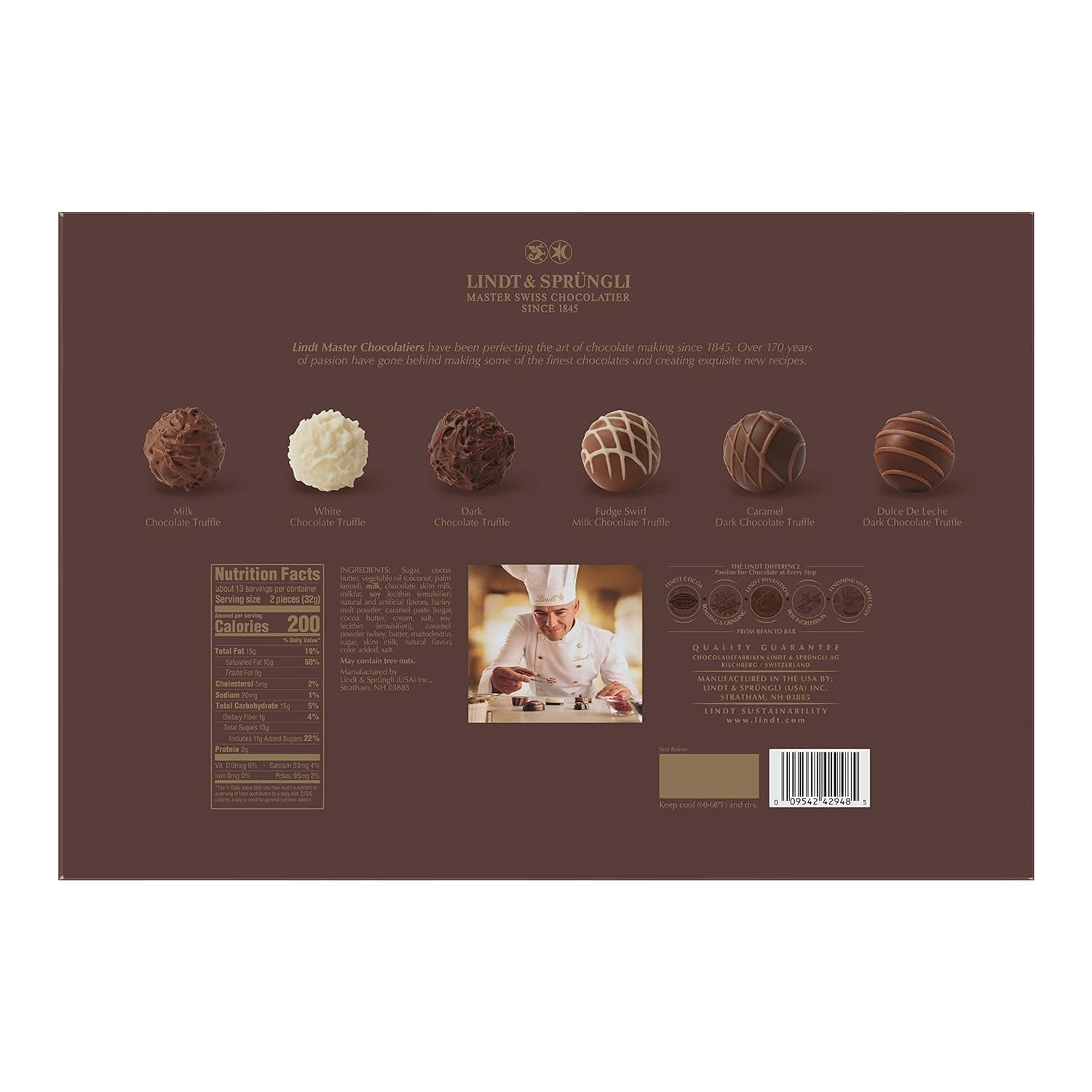 Gourmet Chocolate Truffles Gift Box, Assorted Chocolate Truffles, Great for Gift Giving, 14.7 Ounces