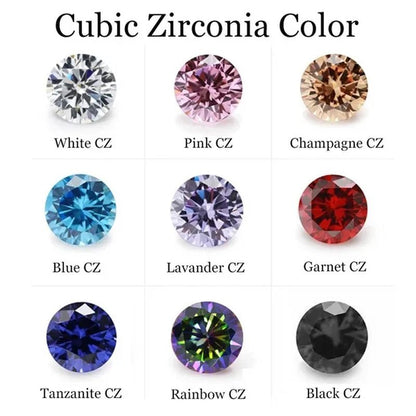 1 Pair/9 Pairs 18G Stainless Steel Ear Stud Piercing Barbell Studs Earrings round Cubic Zirconia Inlaid Body Jewelry for Women Girls Kids Christmas Present - WORLD TIME VISITS