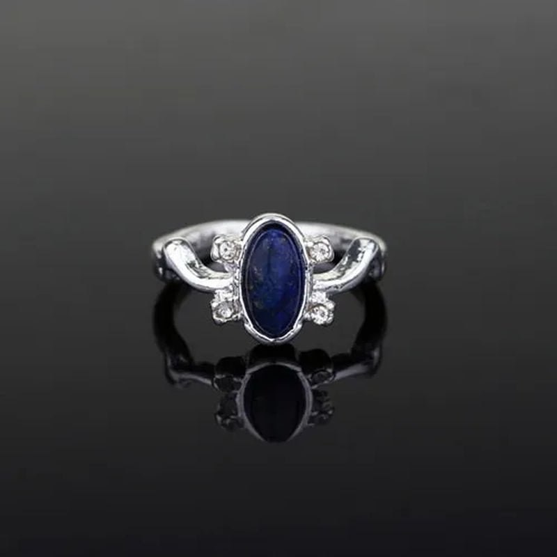 1 pc The Vampire Diaries Rings Elena Gilbert Daylight Rings Vintage Crystal Ring With Blue Lapis Fashion Movies Jewelry Cosplay - WORLD TIME VISITS