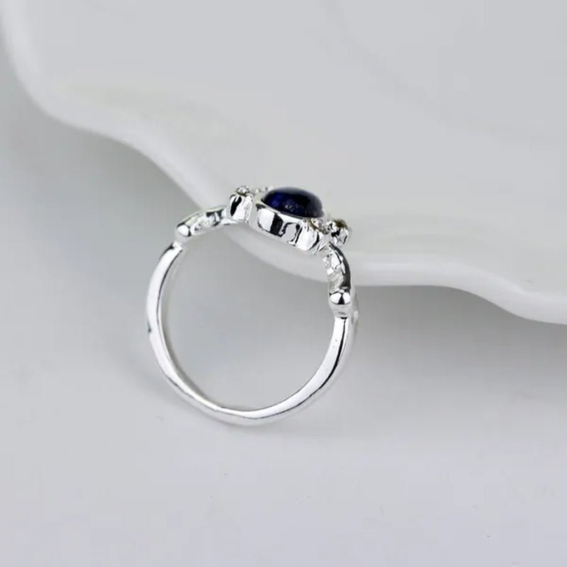 1 pc The Vampire Diaries Rings Elena Gilbert Daylight Rings Vintage Crystal Ring With Blue Lapis Fashion Movies Jewelry Cosplay - WORLD TIME VISITS