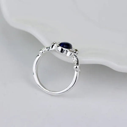 1 pc The Vampire Diaries Rings Elena Gilbert Daylight Rings Vintage Crystal Ring With Blue Lapis Fashion Movies Jewelry Cosplay - WORLD TIME VISITS