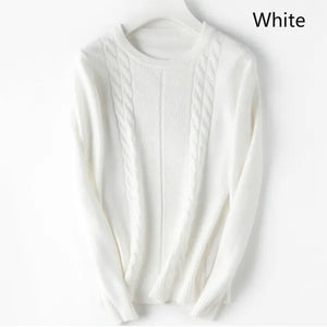 NEW 4 Colors Women Wool Pure Cashmere Sweater Fashion O-neck Soft Woman Female Warm Pull Pullovers Sweaters Plus Size S-XXL